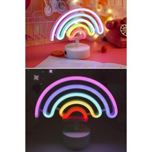 1001 Gökkuşağı Neon LED Işık, Renkli Plastik Masaüstü Dekoratif Ambiyans Aydınlatması, USB Besl