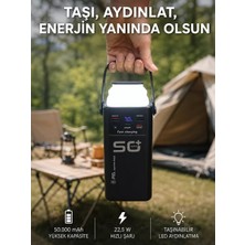 Nemere Ithalat 50.000 Mah Powerbank Hızlı Şarj 4 Dahili Kablolu Dijital Göstergeli LED Aydınlatmalı Taşınabilir Şarj Cihazı