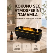 Nemere Ithalat Uzaktan Kumandalı Hava Nemlendirici Aromaterapi Difüzörü 2 4 8 Saat Zamanlayıcılı Siyah