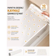 Nemere Ithalat Papatya Desenli Kaymaz Dolap ve Çekmece Içi Mat 10 Metre