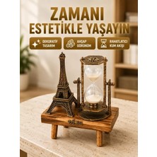 Nemere Ithalat Ahşap Gövdeli Dekoratif Kum Saati – Masa Üstü El Sanatı Aksesuarı