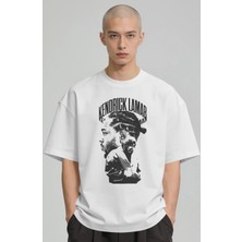 Sevbano Kendrick Lamar Rapper Şarkıcı Baskılı Unisex Oversize Premium Tişört
