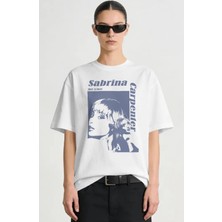 Sevbano Sabrina Carpenter Şarkıcı Baskılı Unisex Oversize Premium Tişört