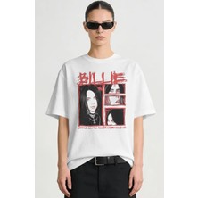 Sevbano Billie Eilish Şarkıcı Baskılı Unisex Oversize Premium Tişört