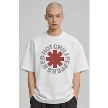 Sevbano Red Hot Chili Peppers Rock Metal Müzik Grubu Baskılı Unisex Oversize Premium Tişört
