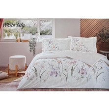 MiraLive Çift Kişilik Ranforce Nevresim Takımı White Lily