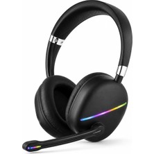 Nemere Mikrofonlu Bluetooth Kulak Üstü Kulaklık Rgb Aydınlatmalı Type-C Şarjlı