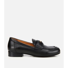 Hotiç 01AYH312940A100 KADIN Deri Siyah Klasik Loafer
