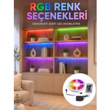 Nemere 5 Metre Kumandalı Rgb LED Şerit 2835 Smd Dekoratif Tv Oda Masa Arkası Aydınlatma