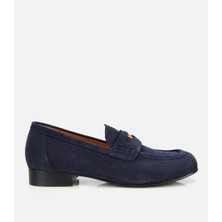 Hotiç 01AYH312950A680 KADIN Süet Deri Lacivert Klasik Loafer