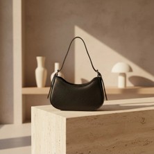 Dilora Kadın Baget Omuz Çantası – Minimalist Suni Deri Hobo Koltuk Altı Günlük Çanta