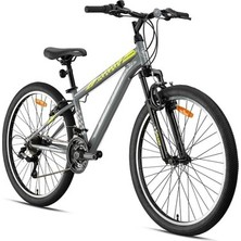 Kron Mars 24 Jant Mtb - 13 - 21 Vites - V.b  - Nardo Gri-Gri/neon Sarı-