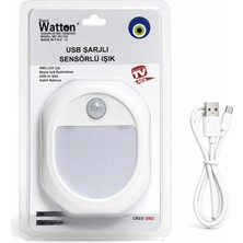 Nemere Hareket Sensörlü USB Şarjlı LED Lamba WT-739