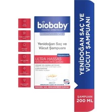 Biobaby Yenidoğan Saç ve Vücut Şampuanı Ultra Hassas Hipoalarjenik 200 Ml