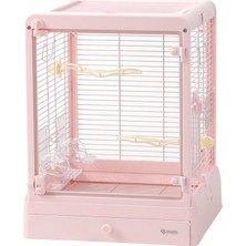 Dayang Camlı Kuş Kafesi Pembe 42*42*53CM