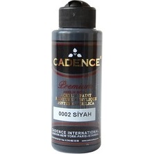 Cadence 120Ml Akrilik Boya 0002 Siyah Su Bazlı Yüksek Pigmentasyon Özelliği ile