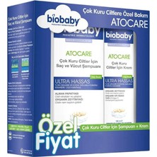 Biobaby Atocare Ultra Sensitive Şampuan 300 Ml ve Krem 100 Ml İkili Set Çok Kuru Ciltler İçin