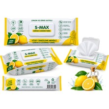 S-Max Limon Kokulu Yüzey Temzileme Havlusu Büyük Boy 102 Yaprak Ekonomik 12'li Paket ( 12X102 Toplam 1224 Yaprak)