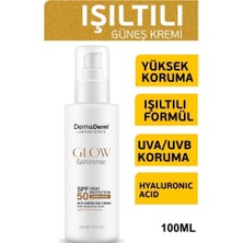 Dermaderm Glow ve Shimmer Simli Güneş Kremi Spf 50 100 GR