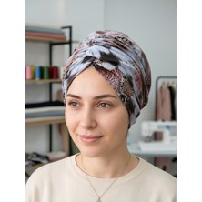 Qu-Tex Büzgülü & Bağlamalı Sandy Kumaş Kadın Tesettür Bone Hava Alan Hafif Kaymaz Kumaş