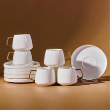 Karaca Streamline Saturn 6 Kişilik Kahve Fincan Takımı 100 ml Gold