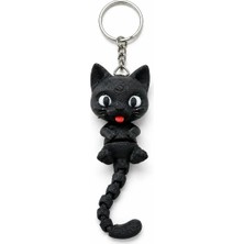 Tarzını Seç 3dmarketi Siyah Kedi Figür Anahtarlık Charm