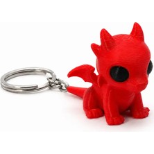 Tarzını Seç 3dmarketi Kırmızı Ejderha Figür Anahtarlık Charm