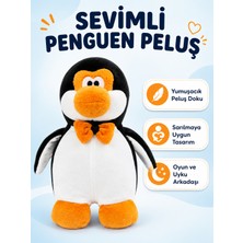 Sevimli Papyonlu Penguen Peluş Oyuncak – Yumuşacık Uyku ve Oyun Arkadaşı