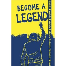 Sketch Become A Legend Lastikli Çizgili Defter