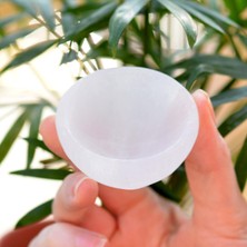 Taş Sandığı Küçük Boy Selenit Taşı Kase - 6 cm Çanak - Temizleyici Taş