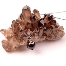 Taş Sandığı Lal Taşı Kolye - Garnet Taşı