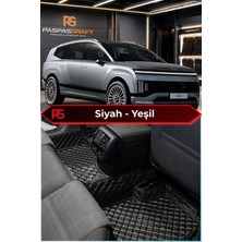 Hyundai Ionıq 9 Siyah Üzeri Yeşil Dikiş 8d Diamond Premium Tam Kaplama Deri Oto Paspas