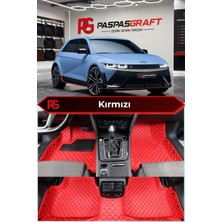 Hyundai Ionıq 5 Kırmızı Renk 8d Diamond Premium Kaymaz Deri Oto Paspas