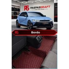 Hyundai Ionıq 5 Bordo Renk 8d Diamond Premium Havuzlu Deri Oto Paspas