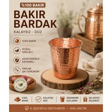Bakır Maraş Kalaysız %100 Bakır Dövme Su Bardağı – El Dövmesi Maraş Bakırı – Geleneksel Bakır Bardak