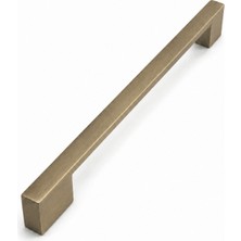 Badem10 Lapis Model Mat Antik Sarı Metal Kulp 224 mm - 256 mm Çift Ölçü Metal Mobilya Çekmece Dolap Kulp