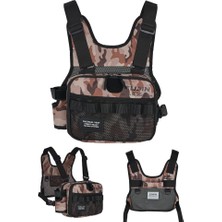 Fujin Tactical Vest Brown Camo Balıkçı Çantası