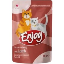 Enjoy Kuzu Etli Yetişkin Kedi Maması 85 gr