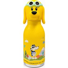 Diğer KOI Sarı Köpek 450 ml Paslanmaz Çelik-Pipetli Çocuk Termosu ve Suluk