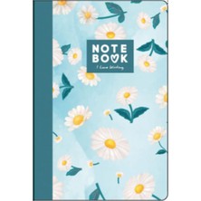 Be Online Natural Collection Daisies In Blue Sert Kapak 14X21 Çizgisiz Defter Natural-01-Blk