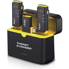 Thonet & Vander VX390 Yayıncı Mikrofon Seti - Yaka Mikrofonu Ortam Gürültü Engelleme 5 Saat Pil Ömrü