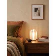 Luce Soft Mood Modern Yivli Masa Lambası – Sıcak Beyaz Gece Lambası ve Komodin Aydınlatması