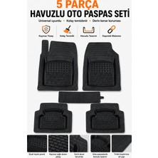 Fuhe Opel Combo (2018-2023) 5 Parça Universal Havuzlu Oto Paspas Seti Siyah