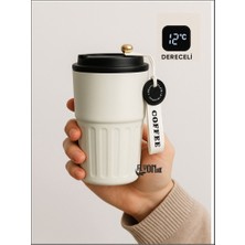 Flyonlook Dijital Led Göstergeli 316 L Palanmaz Çelik 400 ML Termos Kupa Bardak Çift Yalıtımlı Kahve Fincan