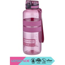 Uzspace 1500ml Yeni Koleksiyon Mega Boy Silikon Gövde Tritan Su Matarası Bpa Yok Koku Yok