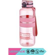 Uzspace 1500ml Yeni Koleksiyon Mega Boy Silikon Gövde Tritan Su Matarası Bpa Yok Koku Yok