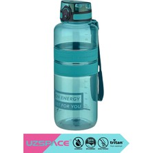 Uzspace 1500ml Yeni Koleksiyon Mega Boy Silikon Gövde Tritan Su Matarası Bpa Yok Koku Yok