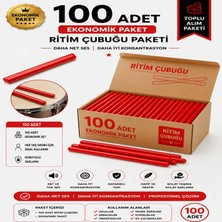 Midex ORF-BT-25RD-50X Kırmızı Ritim Çubuğu Paketi 25 cm Karbon Fiber Örf Aletleri Seti Toptan Paket (Tek Renk 50 Çift)