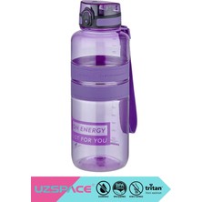 Uzspace 1500ml Yeni Koleksiyon Mega Boy Silikon Gövde Tritan Su Matarası Bpa Yok Koku Yok