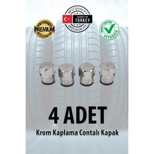 Markanza Contalı Krom Kaplama Sibop Kapak 4 Adet